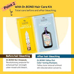 Back label of the permanent cream bleach product with clear application instructions and safety warnings.