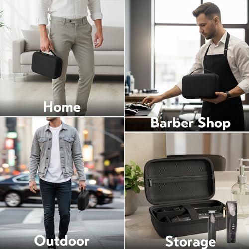 SMYV professional cordless trimmer travel case showcasing the compact clamshell design
