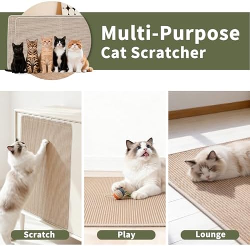 Petinstinct eco friendly biodegradable pet scratching mat in a modern living space