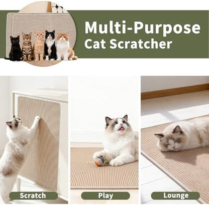 Petinstinct eco friendly biodegradable pet scratching mat in a modern living space