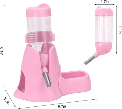 Shudyear 3 in 1 Pet Automatic Water Dispenser PP Water Bottle No Drip Small Pet Water Bottle for Dwarf Hamster Mouse Rat Hedgehog (Pink) - Image 3