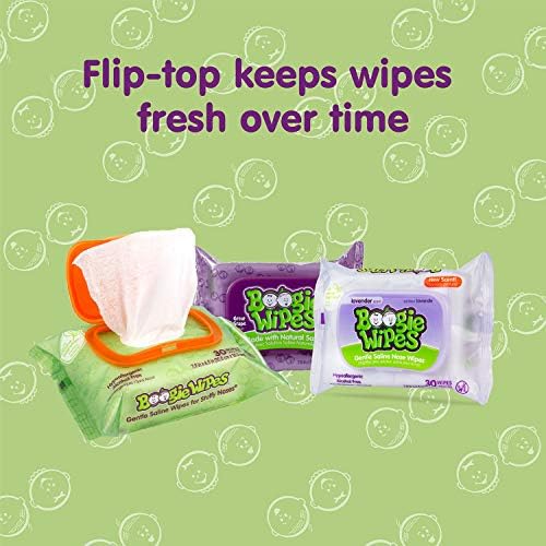 Group of Boogie Wipes ingredients listed on product label