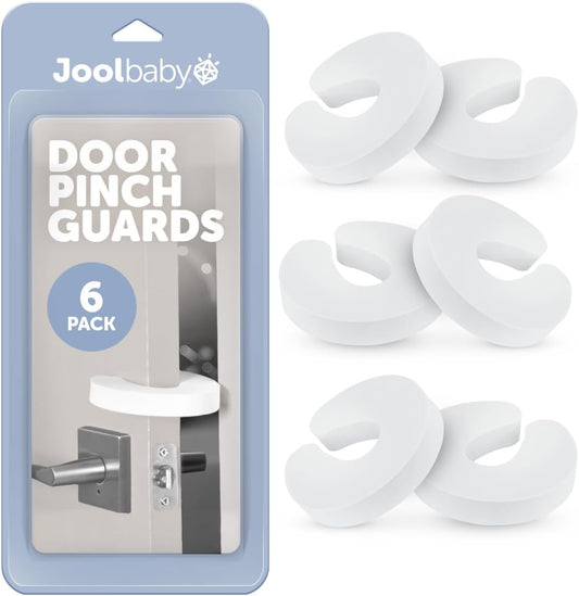Jool Baby 6 pack door pinch guards white foam front view