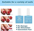Tudiqe two pack gel nail remover bottles side angle view