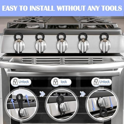 Kitchen safety stove knob covers packaging and product contents