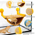 FlidRunest authentic premium imported yellow cotton reptile lounger for climbing terrarium pets