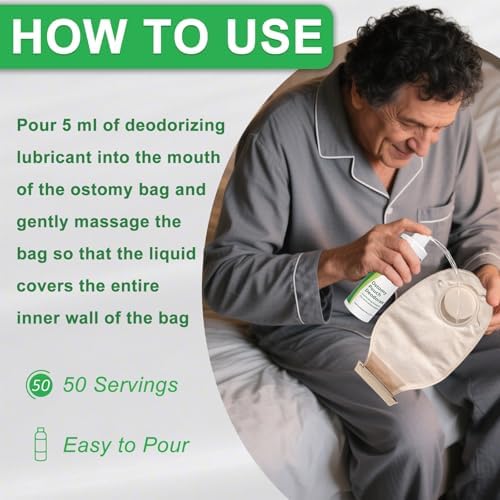 ZnnaYoha fragrance free ostomy appliance odor neutralizer bottle side view displaying product instructions
