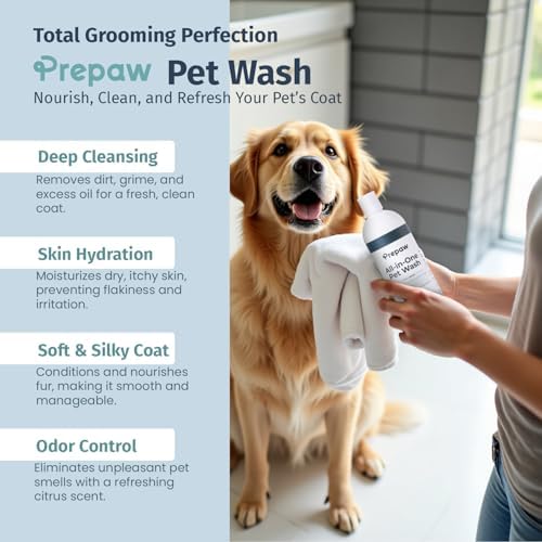 Honest Paws 5 in 1 conditioning pet wash back label showing ingredients