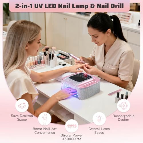 HNHFTT professional electric nail drill handpiece and bits
