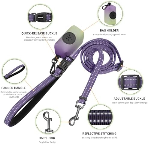 Heavy duty nylon pet belt with secure buckle closure close up view.