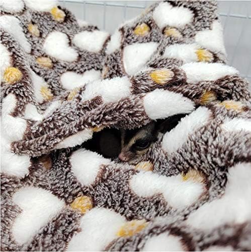 Ismarten small animal hanging hammock displaying soft coral fleece material