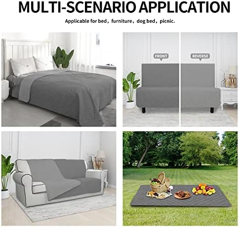 Microfiber texture and geometric pinsonic quilt pattern details of the Easy-Going furniture protector