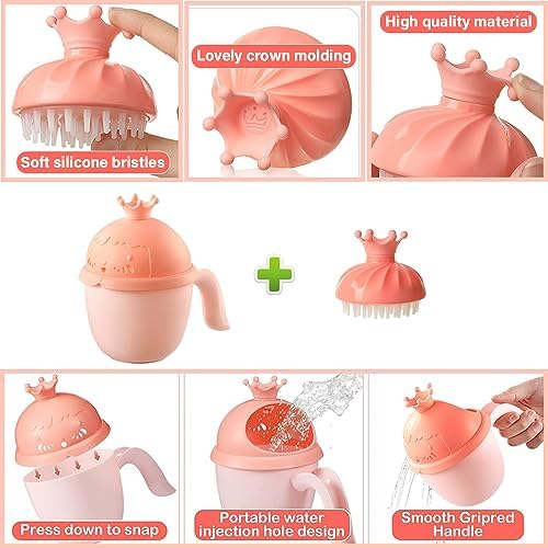 Waterproof TPE flexible material of the pink infant bathing shield visor