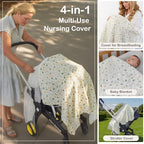 Soft muslin fabric texture of the Konssy nursing cover