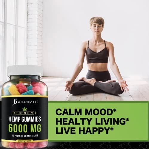 JB Wellness Co 120 count hemp gummies bottle angle view