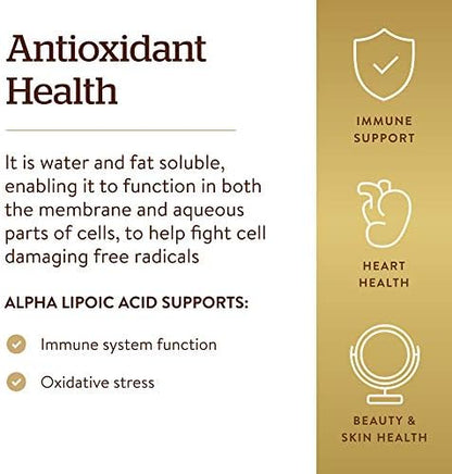 Solgar brand antioxidant support supplement bottle