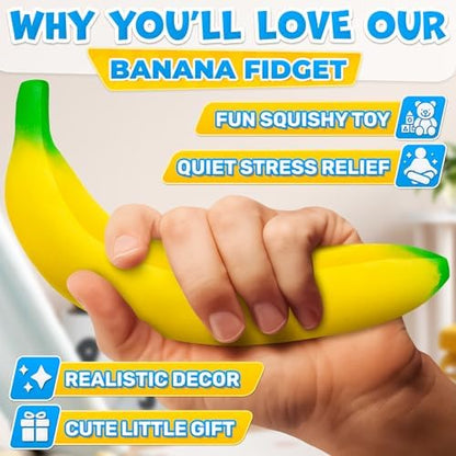 Side profile of Tesorrio fake banana desk accessory