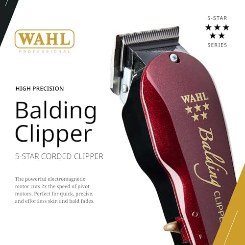 Wahl 5 Star Balding Clipper zero overlap professional blades close up