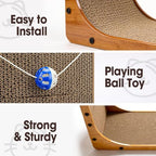 YesBes pet scratcher stable floor placement angle dimension guide diagram