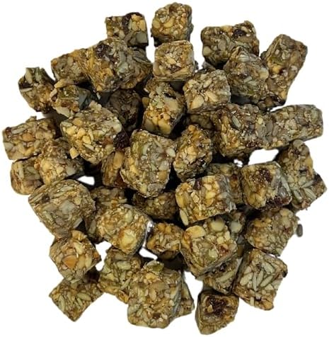 USA imported Exotic Nutrition pet food block for behavioral enrichment.