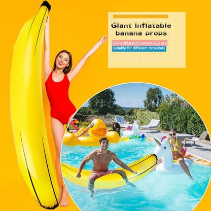 Sonarun large blow up yellow banana toy props for tropical themed events