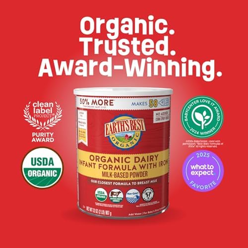 Earth's Best Organic baby formula non-GMO certification label