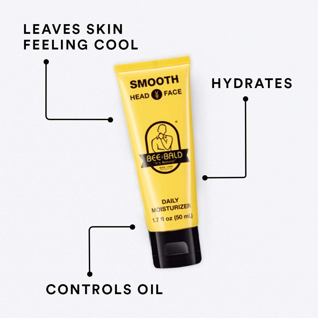 Back label of Bee Bald premium skincare cream showing clear usage instructions