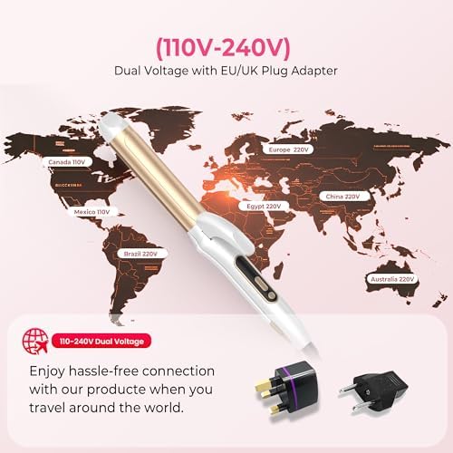 UMIGA 1.25 inch hair styling wand opened to reveal the flat straightening plates.