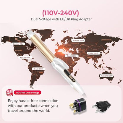UMIGA 1.25 inch hair styling wand opened to reveal the flat straightening plates.