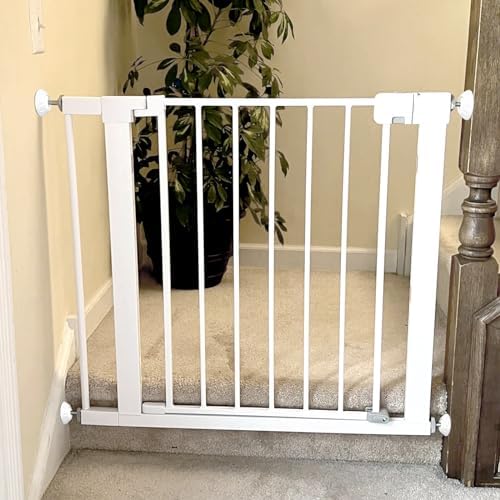 Round safety gate wall pads designed for kids and pet barriers