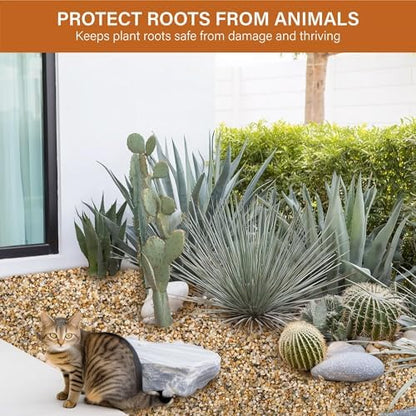 Horticultural grit mixed with potting soil for better drainage