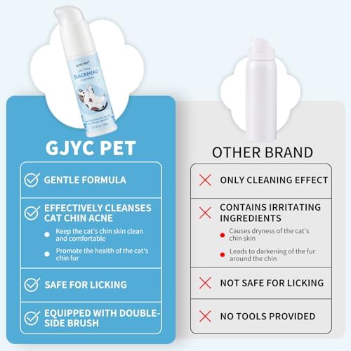 Cruelty free cat skin care kit for removing chin blackheads and dirt