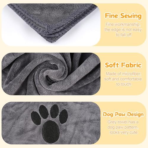 Soft grooming towel for dogs used after bath