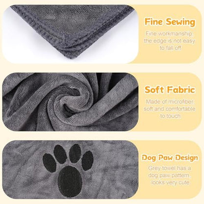 Soft grooming towel for dogs used after bath