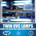 Tesiplz UV sterilization cabinet open with tool rack