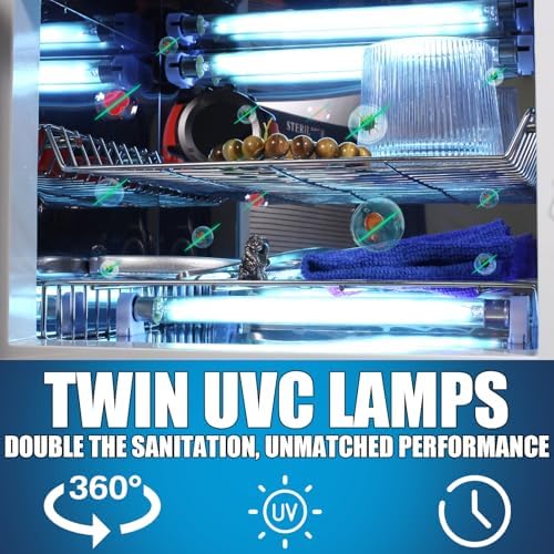 Tesiplz UV sterilization cabinet open with tool rack