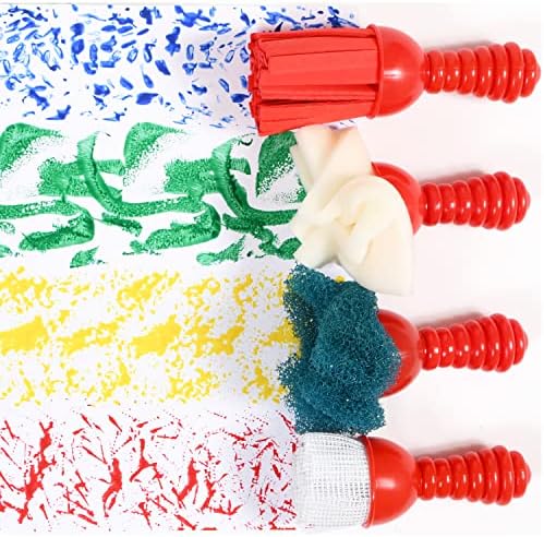 Close up of the crinkly sponge and foam strip tips on READY 2 LEARN brushes