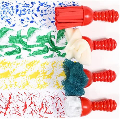 Close up of the crinkly sponge and foam strip tips on READY 2 LEARN brushes