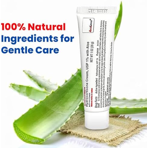 AVEDANA eczema cream tube next to aloe vera leaf symbolizing soothing ingredients.