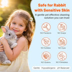 Hypoallergenic waterless shampoo bottle back instructions