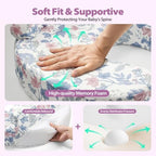 Side profile of Acgrow ergonomic nursing pillow with baby support