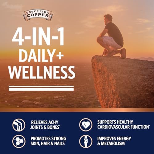 Sovereign Copper 4-in-1 wellness supplement bottle label