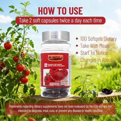 Wins Town high potency lycopene capsules showing internal safety seal and authentic packaging details.