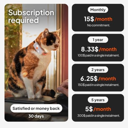Smartphone app interface displaying cat GPS location
