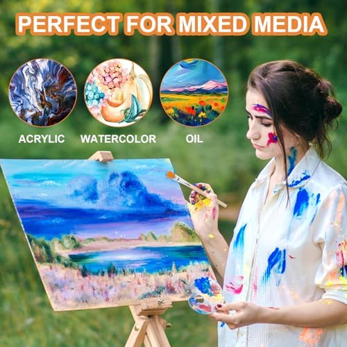 Comfortable wooden handle mini art brushes designed for precision hobby detailing work