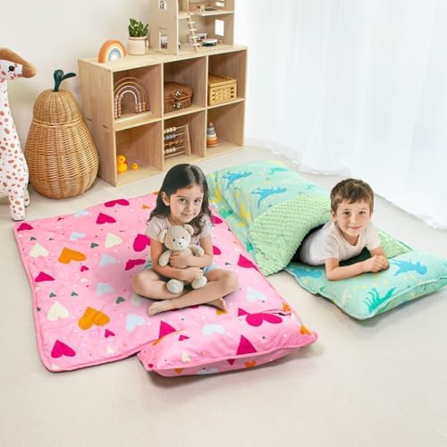 Beavtaens thick padding daycare mat rolled up with carrying handle view
