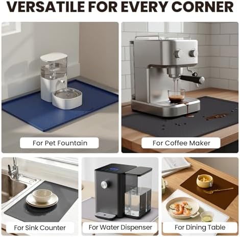 Vivaglory Grippymat with pet bowls on top