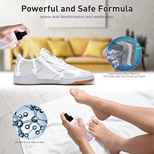 Aromatic shoe deodorizer mist for athletic footwear and gym bags