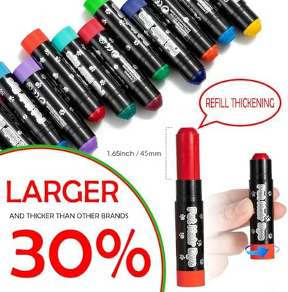 Aofegrlt dog hair dye pens displayed for creative pet grooming