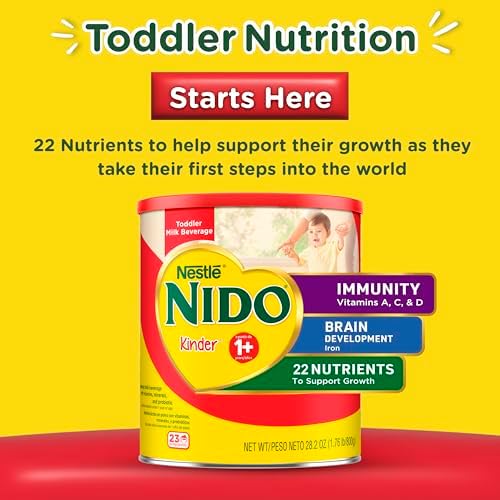 Toddler milk powder product canister side view